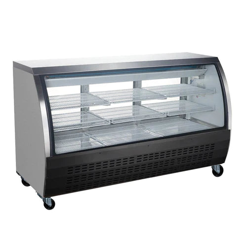 Coldline DC64-B 64" Black Curved Glass Refrigerated Deli Display Case