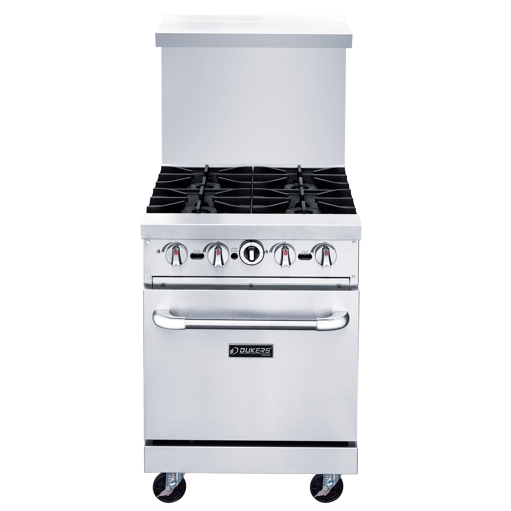 Dukers DCR24-4B 24″ Gas Range with Four (4) Open Burners