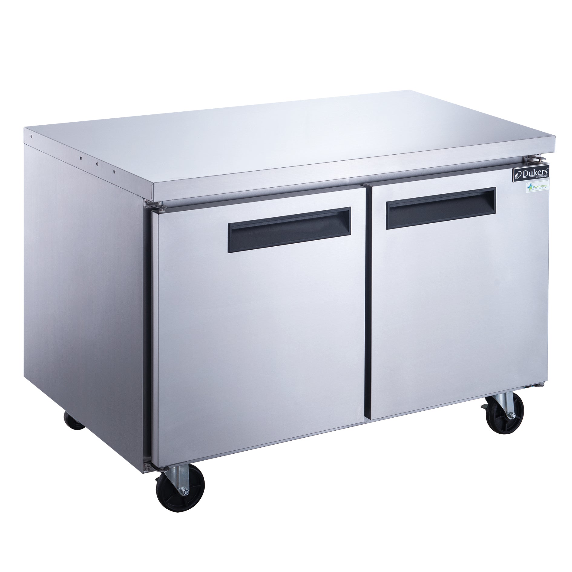 Dukers DUC48F 2-Door Undercounter Freezer in Stainless Steel