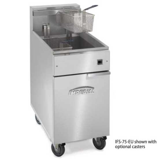Imperial IFS-75-EU 19" Electric Floor Model 75Lb. Capacity Electrical Elements Fryer with Tilt-up Elements