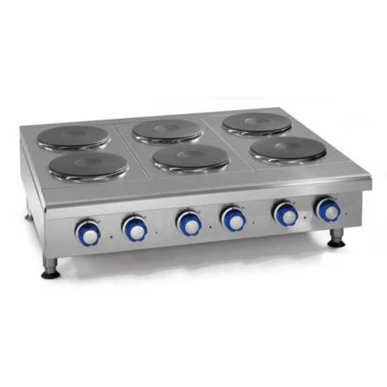 Imperial IHPA-6-36-E 36" Electric Countertop 6 Round Element Hotplate - 31" Depth