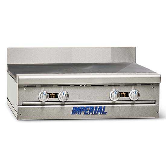 Imperial IHR-1FT-M-LP Spec Series 36" Modular /Countertop French Top Heavy Duty Liquid Propane Gas Range