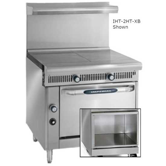 Imperial IHR-1HT-12-XB-NG Spec Series 12" Hot Top Heavy Duty Open Cabinet Base Natural Gas Range