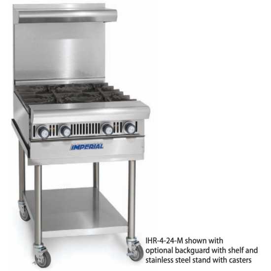 Imperial IHR-2-12-M-NG Spec Series 12" Modular/Countertop 2 Burner Heavy Duty Natural Gas Range