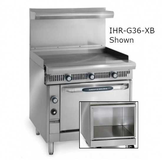 Imperial IHR-GT12-XB-LP Spec Series 12" Griddle Heavy Duty Open Cabinet Base Liquid Propane Gas Range w/ Thermostatic Controls - 30,000 BTU