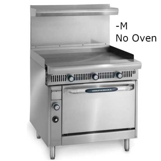 Imperial IHR-G36-M-NG Spec Series 36" Griddle Modular/Countertop Heavy Duty Natural Gas Range