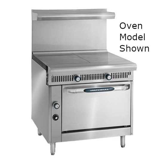 Imperial IHR-2HT-M-NG Spec Series 36" Modular/Countertop 2 18" Hot Top Heavy Duty Natural Gas Range