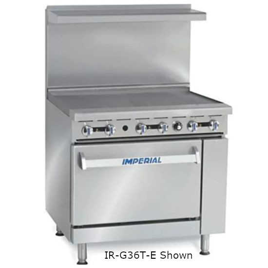 Imperial IR-G48T-E 48" Electric Range with Griddle and (2) Standard Ovens