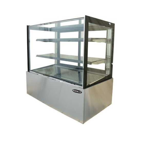 Kool-It KBF-72D 71" Dry Non-Refrigerated Flat Glass Display Case