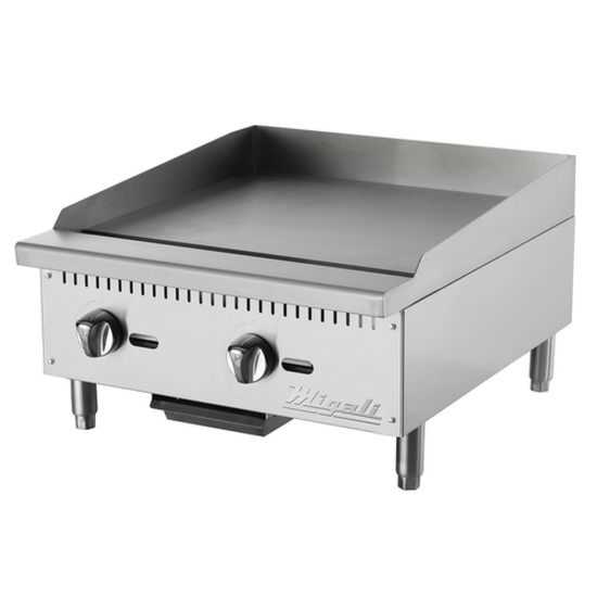 Migali C-G24T 24" Gas Countertop Griddle with Thermostatic Control