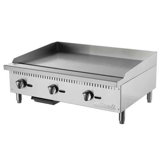 Migali C-G36T 36" Gas Countertop Griddle with Thermostatic Control
