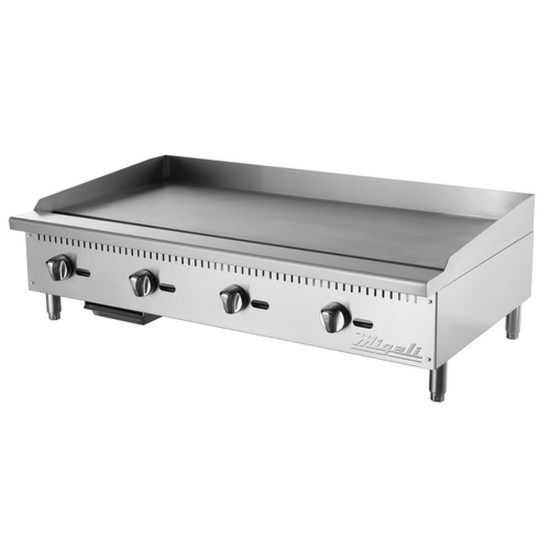 Migali C-G48T 48" Gas Countertop Griddle with Thermostatic Control