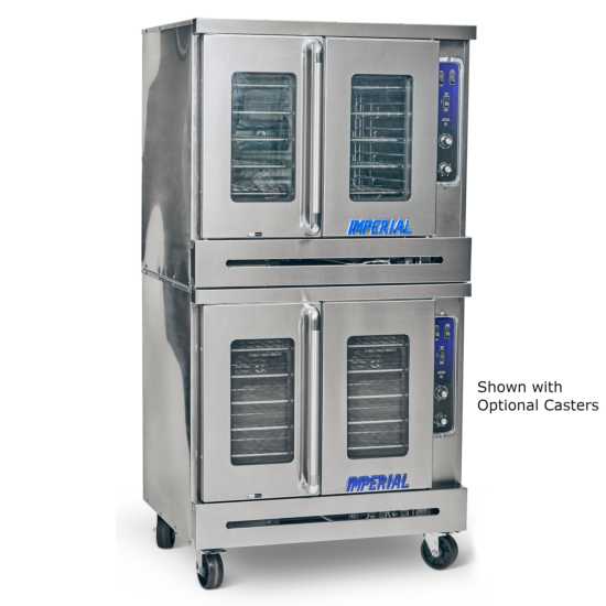 Imperial PCVE-2 38" Electric Double Deck Standard Depth Turbo Flow Convection Oven
