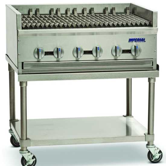 Imperial PSB60-LP 60" 10 Burner Stainless Steel Countertop Liquid Propane Gas Charbroiler - Pro Series