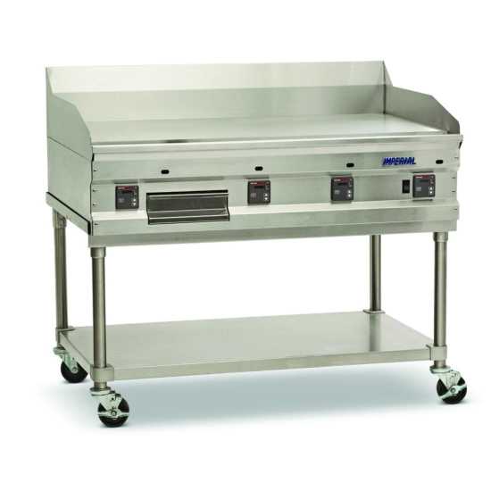 Imperial PSG60-LP 60" Liquid Propane Countertop Griddle with Landing Ledge and Cabinet