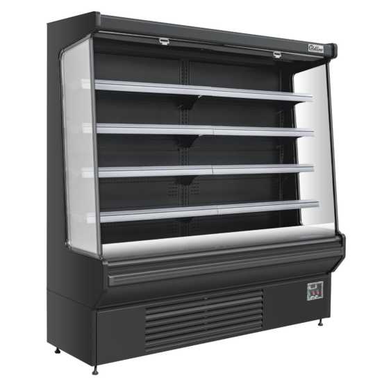 Coldline SOC-76-220-B 76" Black Refrigerated Air Curtain Merchandiser, 220V