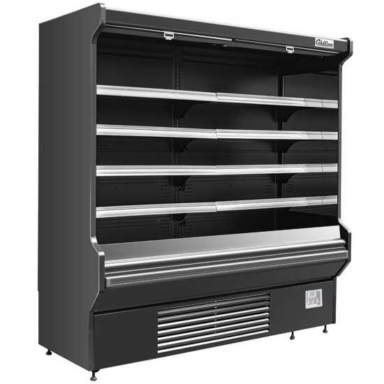 Coldline SOCD-76-B 76'' Black Deep Refrigerated Air Curtain Merchandiser, 220V