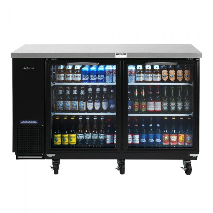 Turbo Air TBB-24-60SGD-N 61" Narrow Back Bar Cooler with Glass Doors