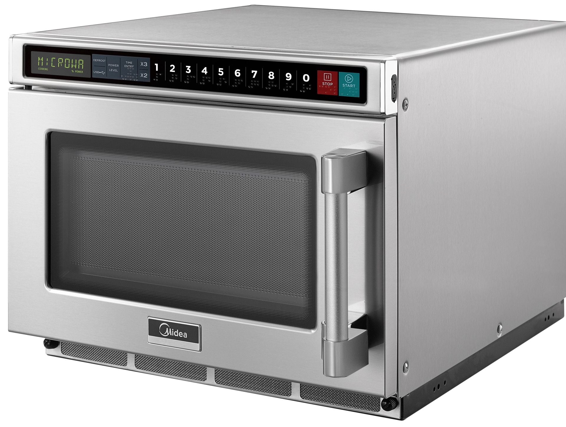 MIDEA 1217G1S 0.6 Cu Ft. 1200W FlashChef Scan & Go Heavy Duty Microwave