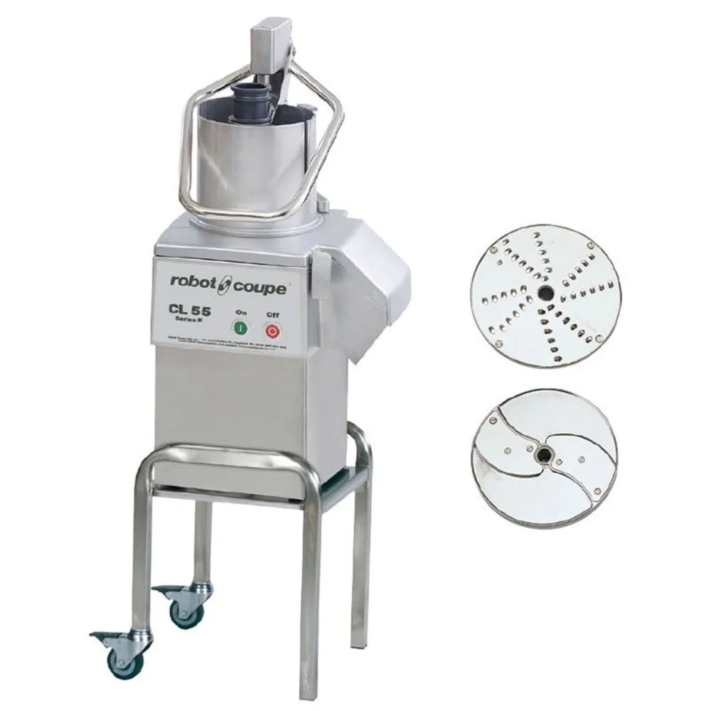 Robot Coupe CL55E CL55PUSHERW/STAND Pusher-D Commercial Food Processor w/ Automatic Feed Head