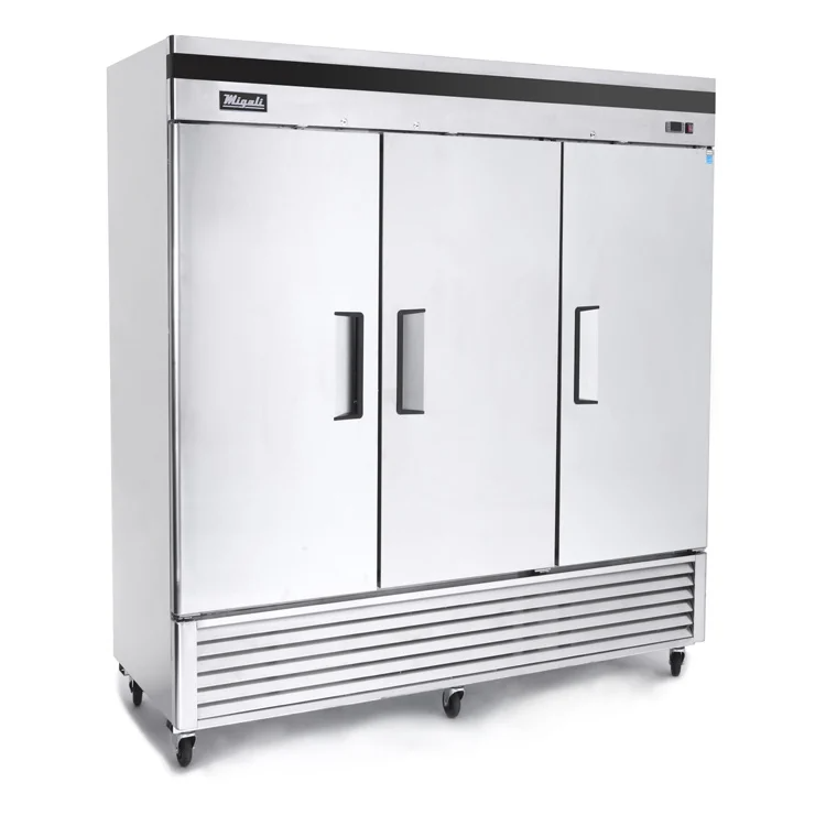Migali C-3RB-HC 3 Solid Door Refrigerator Bottom Mount