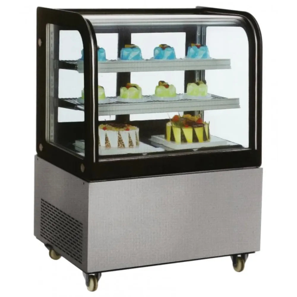 Omcan  39539 36" Full Service Bakery Display Case w/ Curved Glass - (3) Levels