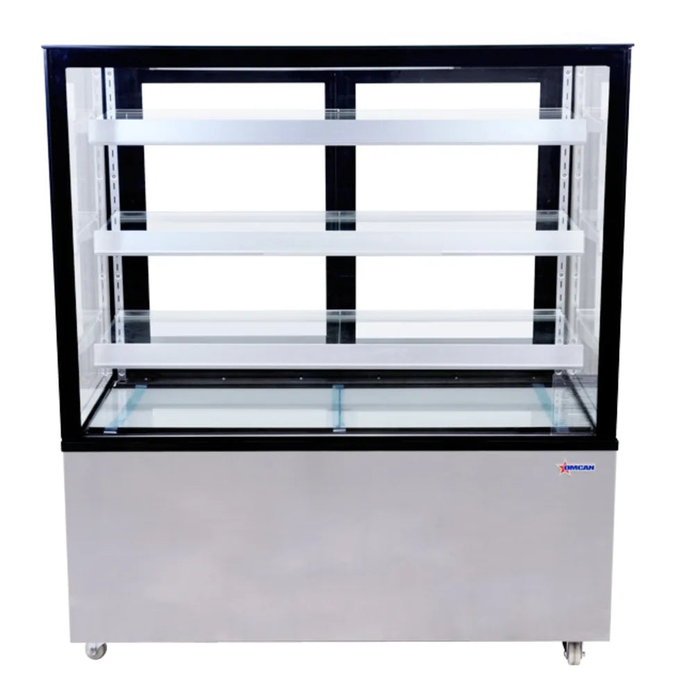 Omcan  44383 48" Full Service Bakery Display Case w/ Straight Glass - (4) Levels