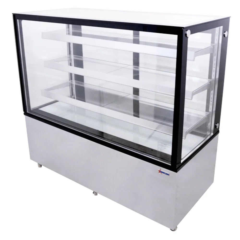 Omcan  44384 60" Full Service Bakery Display Case w/ Straight Glass - (4) Levels