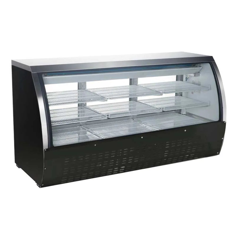 Omcan 50078 82" Full Service Deli Case w/ Curved Glass (3) Levels