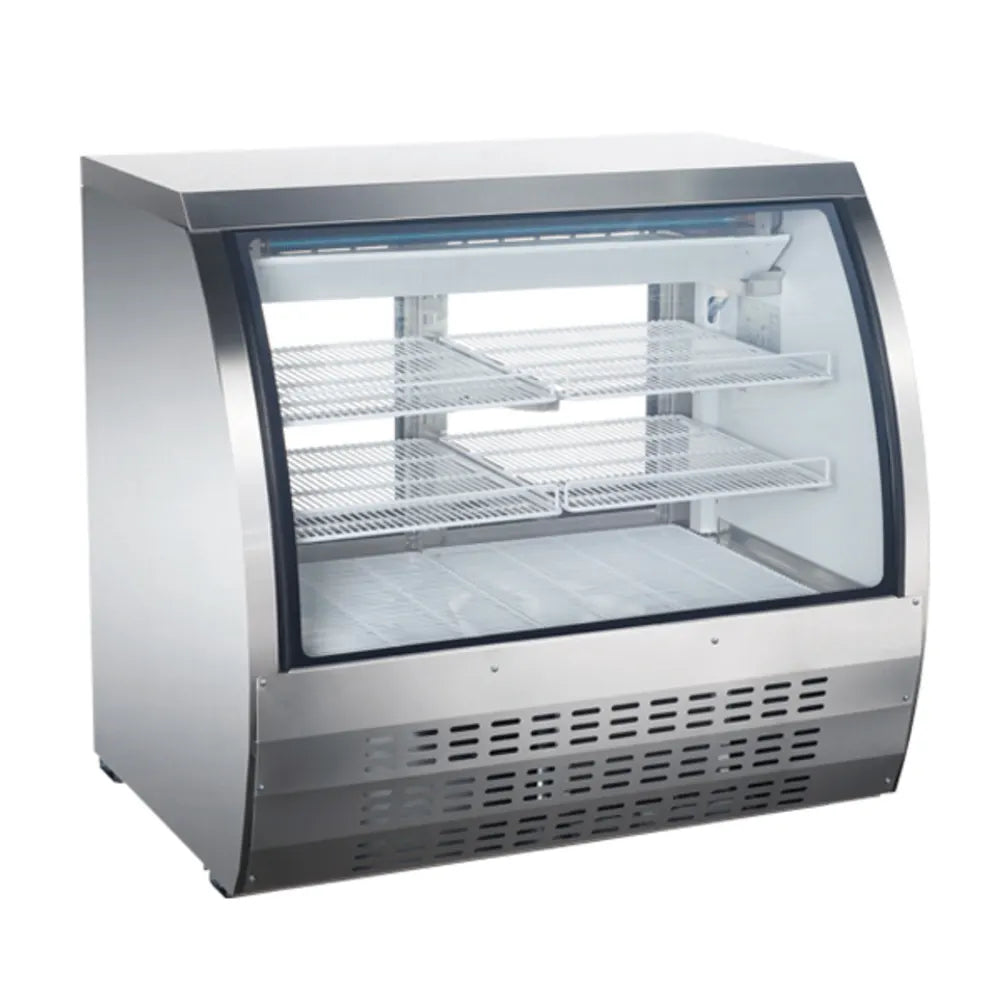 Omcan 50079 47" Full Service Deli Case w/ Curved Glass - (3) Levels
