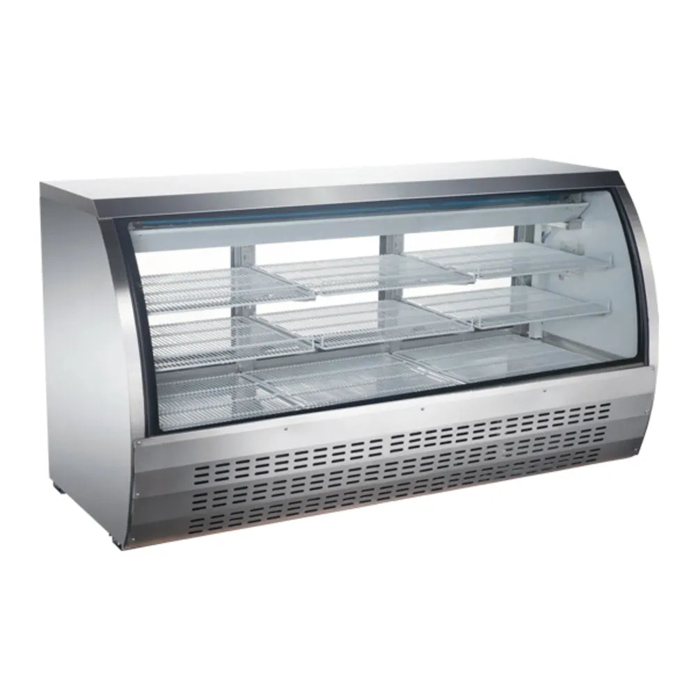 Omcan 50080 82" Full Service Deli Case w/ Curved Glass - (3) Levels