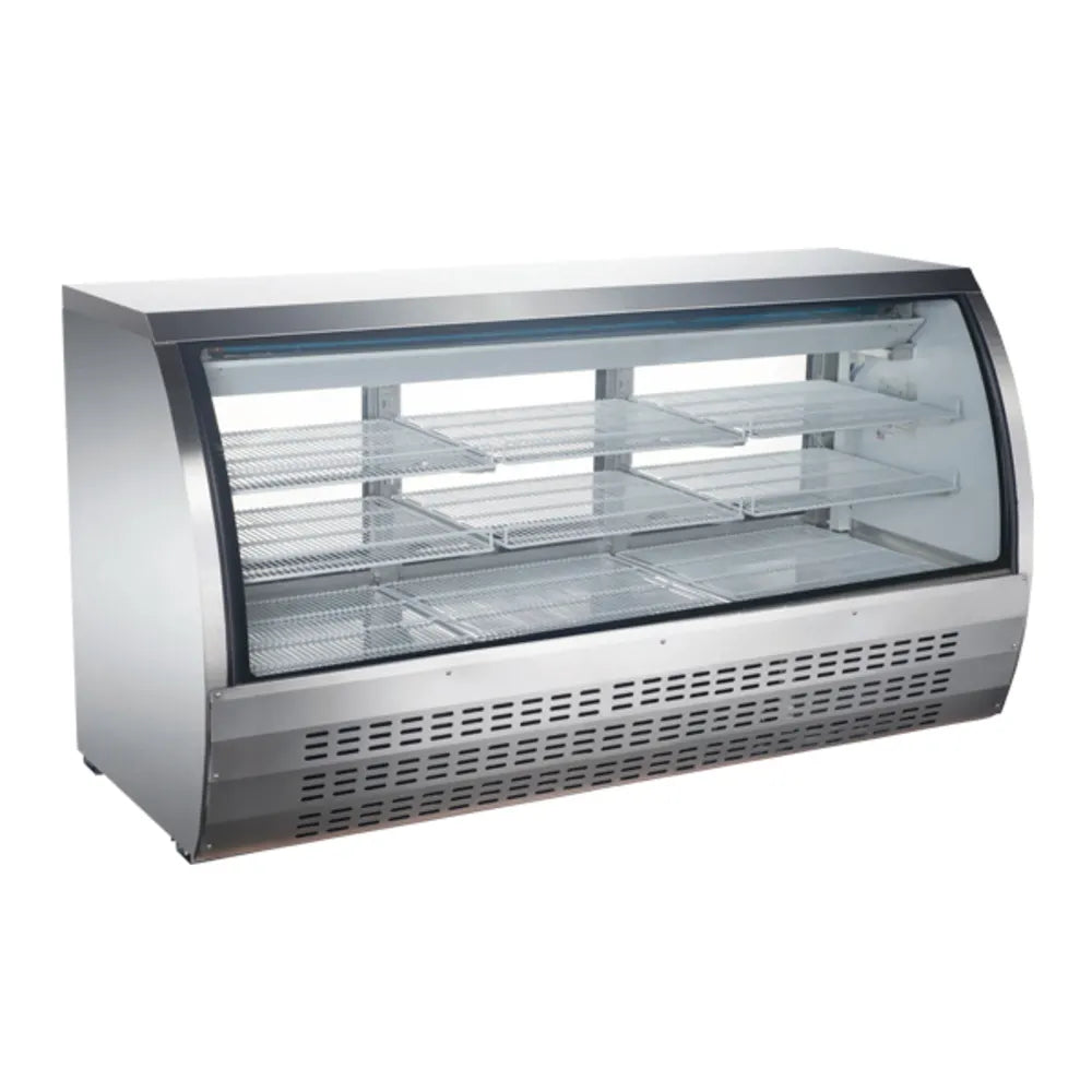 Omcan  50080 82" Full Service Deli Case w/ Curved Glass - (3) Levels