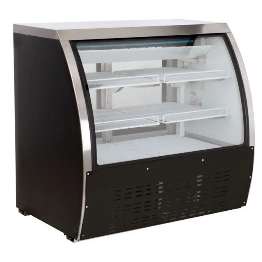 Omcan 50082 36" Full Service Deli Case w/ Curved Glass - (3) Levels