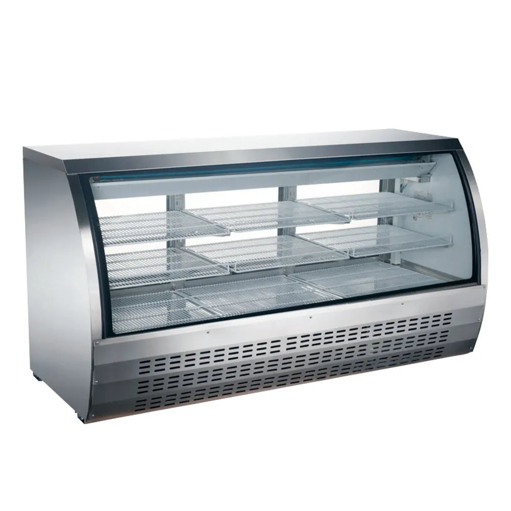 Omcan  50085 64" Full Service Deli Case w/ Curved Glass - (3) Levels