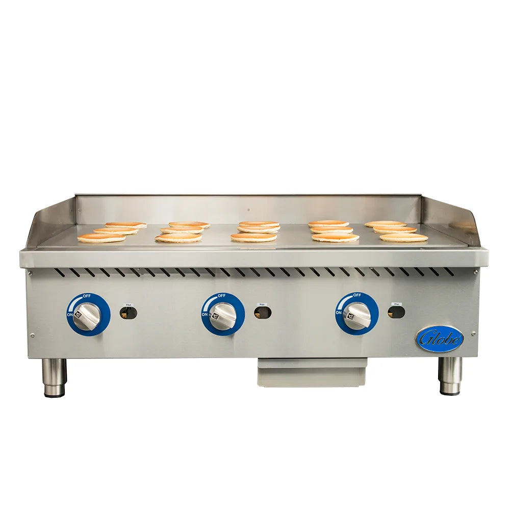Globe GG36G 36" Counter Top Natural Gas Griddle with Manual Controls