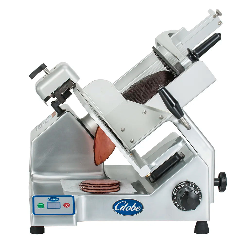 Globe SG13 Manual Meat & Cheese w/ 13" Blade, Belt Driven, Aluminum