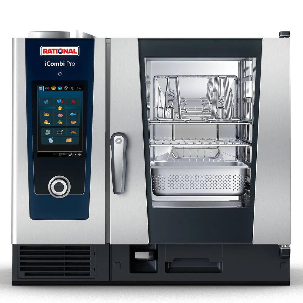 Rational ICP 6-HALF E 6-HALF E 480V 3 PH Half Size Combi Oven - Boiler Based