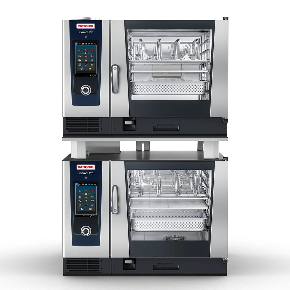 Rational ICP 6-FULL/6-FULL LP 208/240V 1 PH Double Full Size Combi Ovens - Boiler Based, Liquid Propane