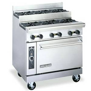 American Range AR-6-SU 36" 6 Burner Gas Range with Step up and Standard Oven - NG