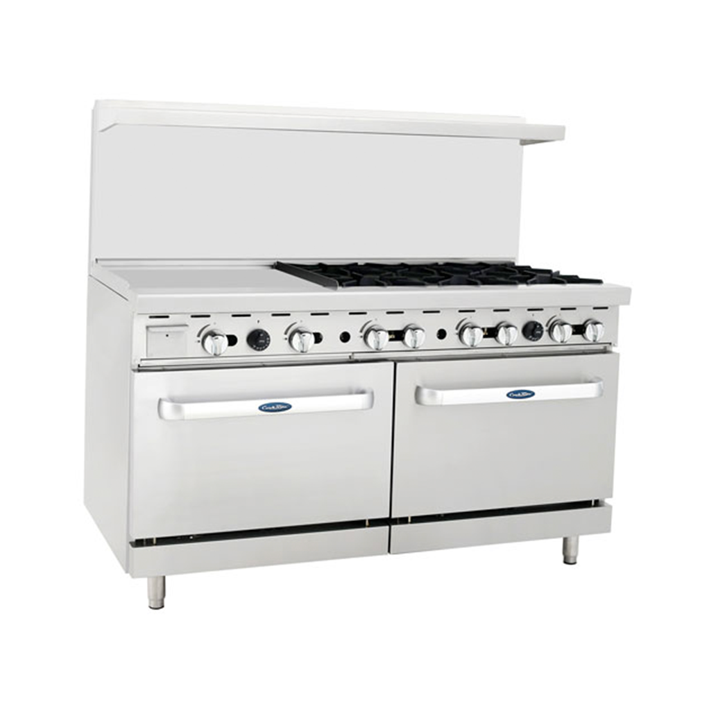 Atosa CookRite ATO-24G6B 60" Range (6)Burners and 24" Griddle - LP
