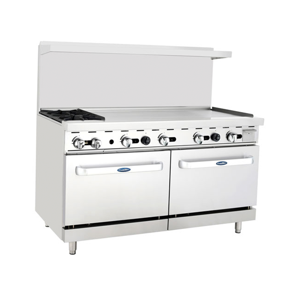 Atosa CookRite ATO-2B48G 60" Range Two Burners and 48" Griddle - NG
