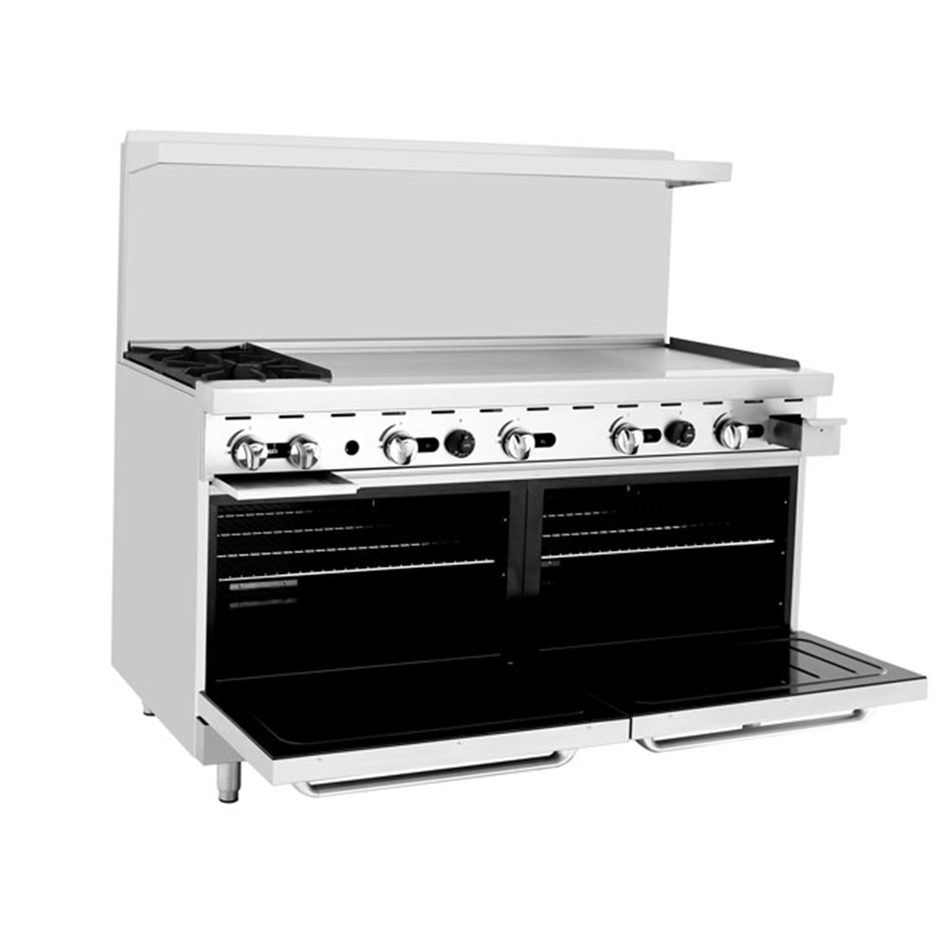 Atosa CookRite ATO-2B48G 60" Range Two Burners and 48" Griddle - LP
