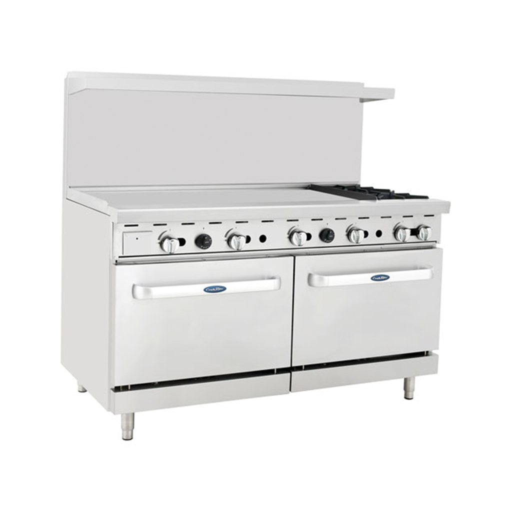 Atosa CookRite ATO-48G2B 60" Range Two Burners and 48" Griddle - LP