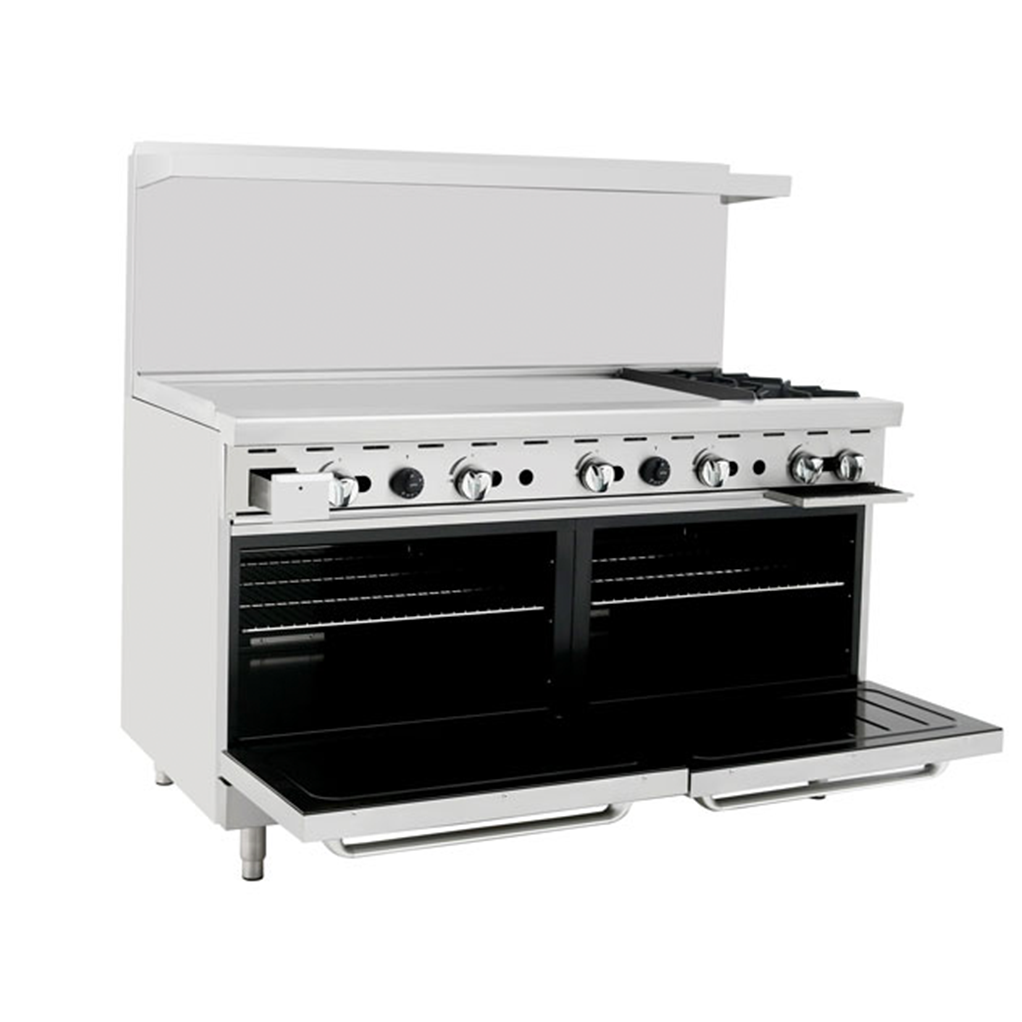Atosa CookRite ATO-48G2B 60" Range Two Burners and 48" Griddle - LP