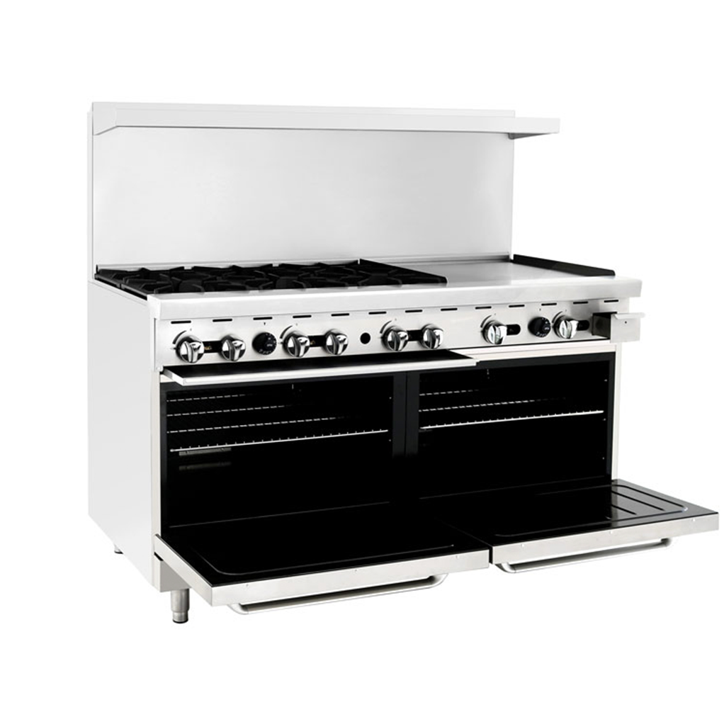 Atosa CookRite ATO-6B24G 60" Range (6) burners and 24" Griddle - LP