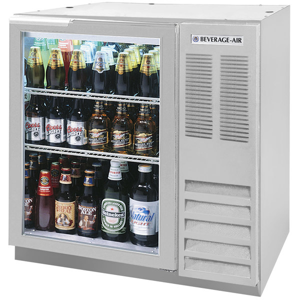 Beverage Air BB36HC-1-FG-S Back Bar Refrigerator Stainless Steel