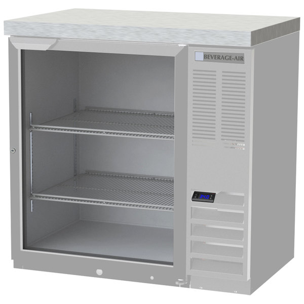 Beverage Air BB36HC-1-G-S-27  Back Bar Refrigerator Stainless Steel