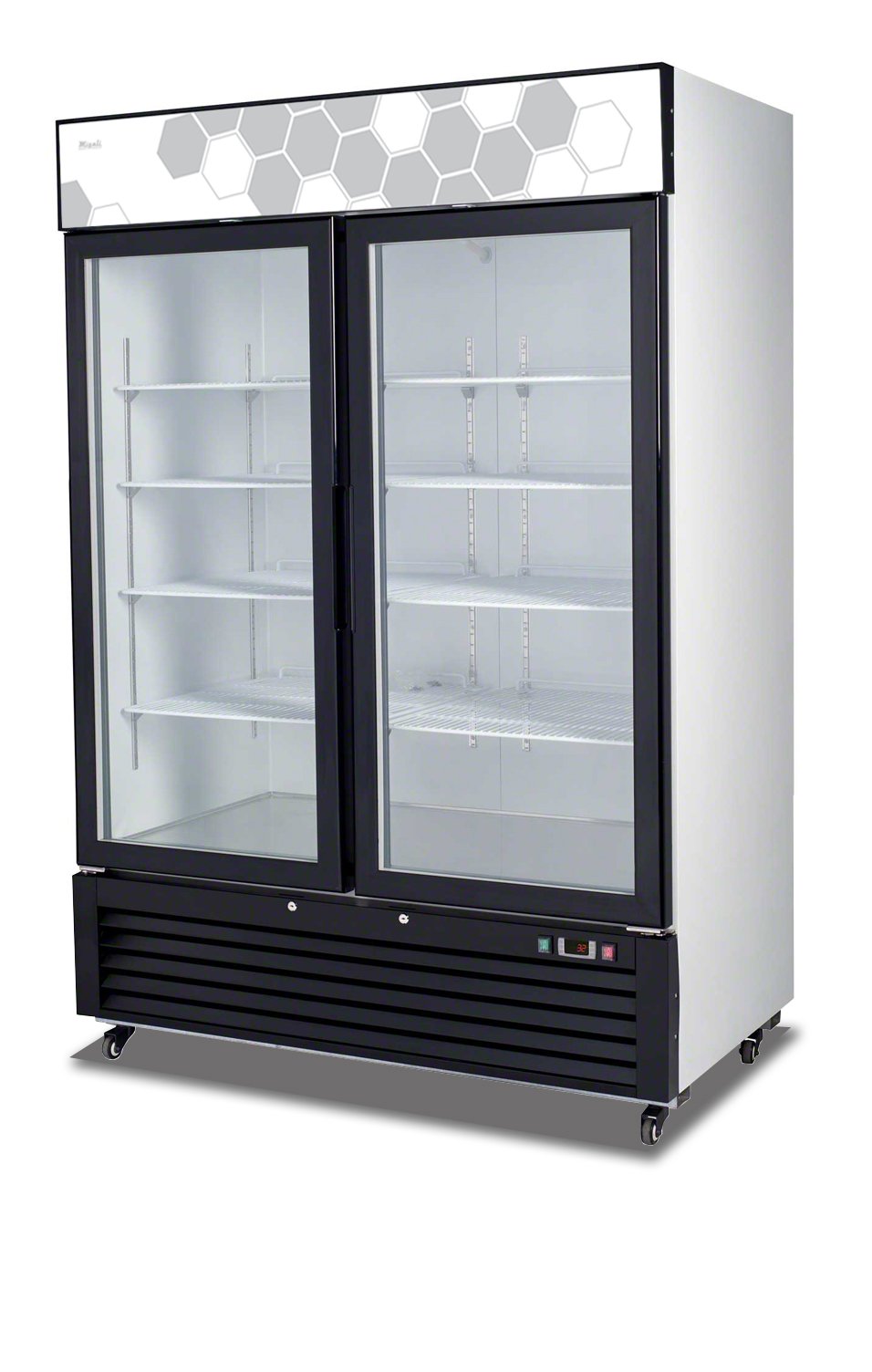 Migali C-49FM-HC 54-1/4” W 2 Door Swing Glass Freezer