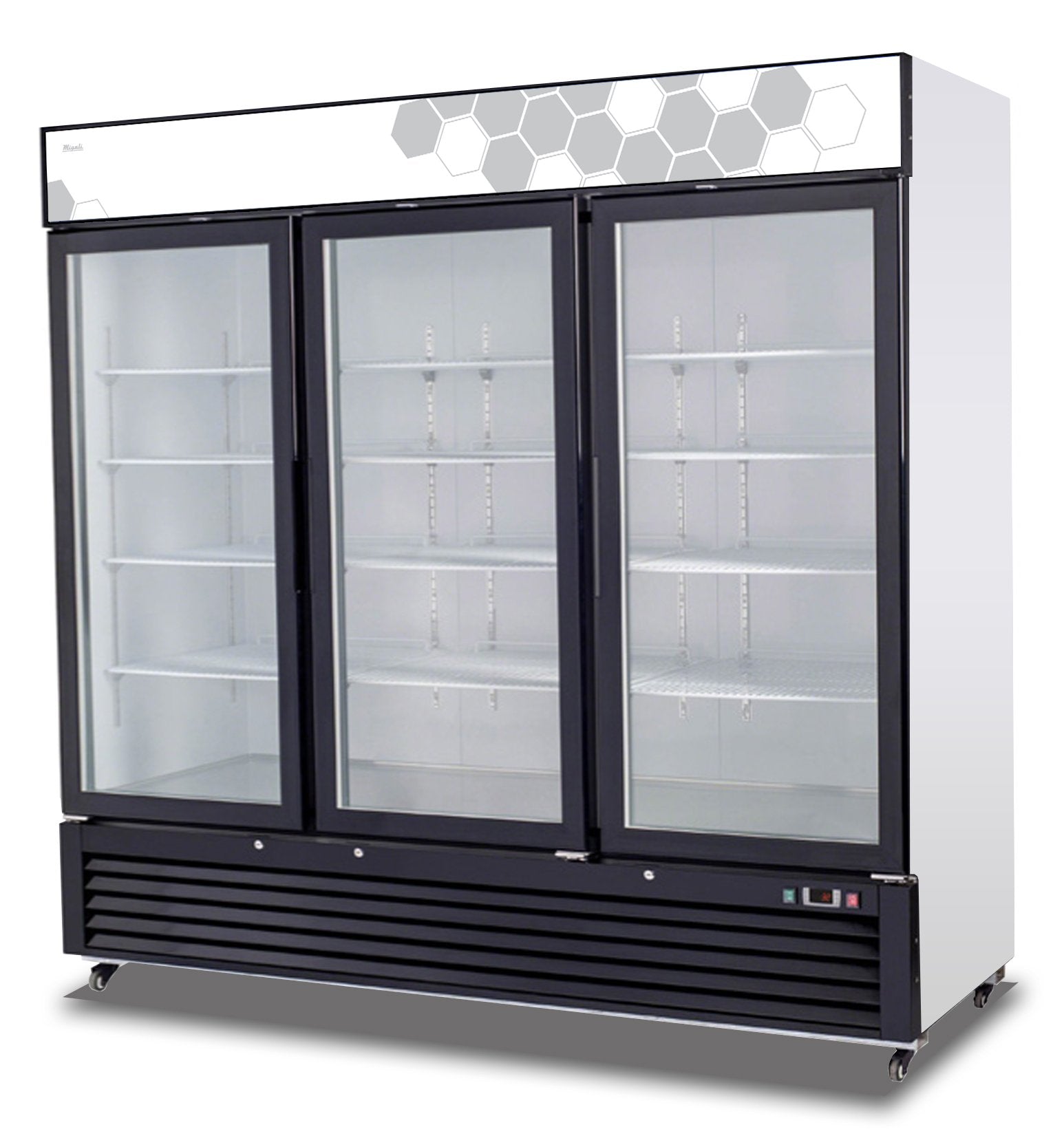 Migali C-72FM 82” W 3 Door Swing Glass Freezer