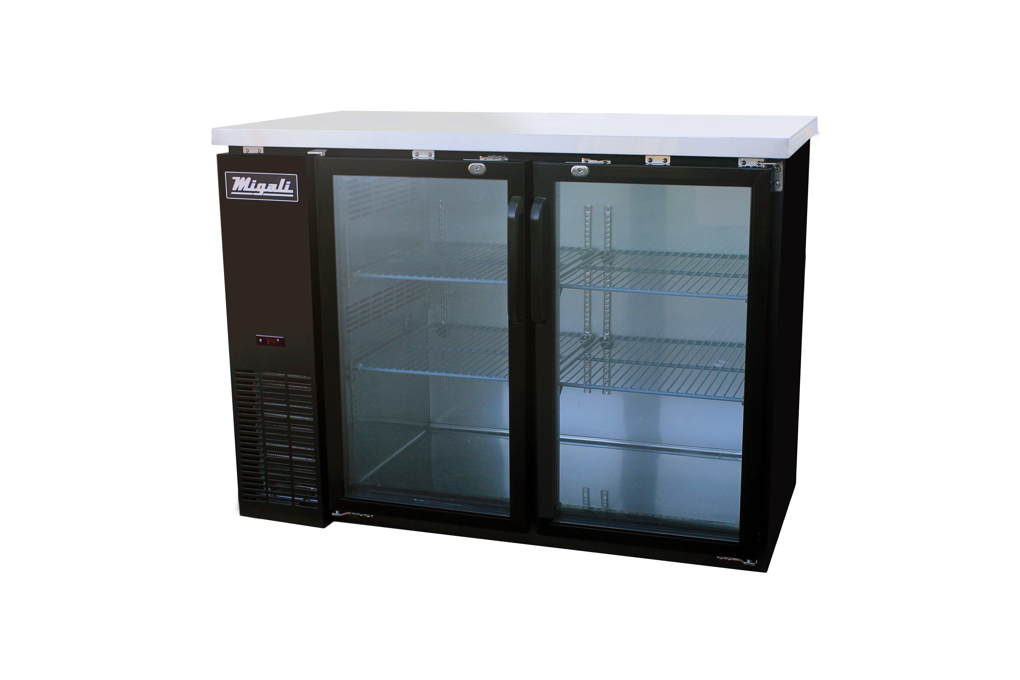 Migali C-BB48G-HC 48.75” W Back Bar Cooler Glass Doors